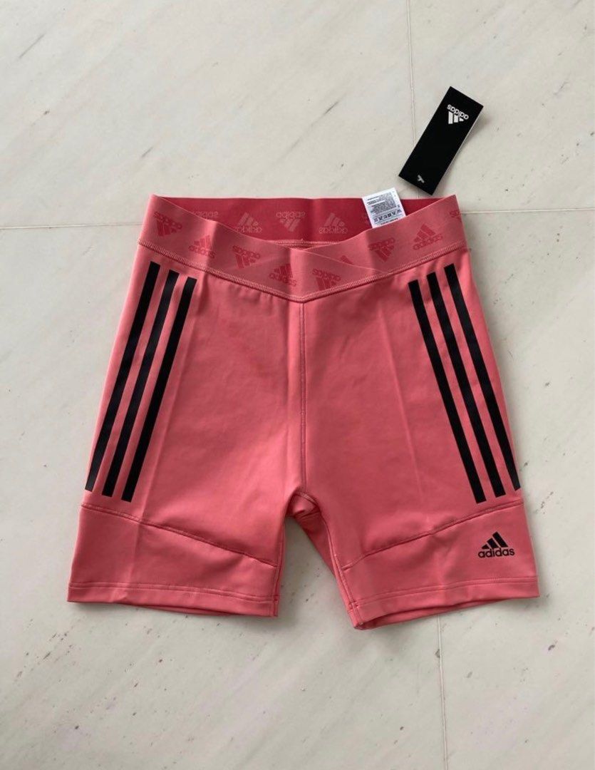 Red adidas bike discount shorts