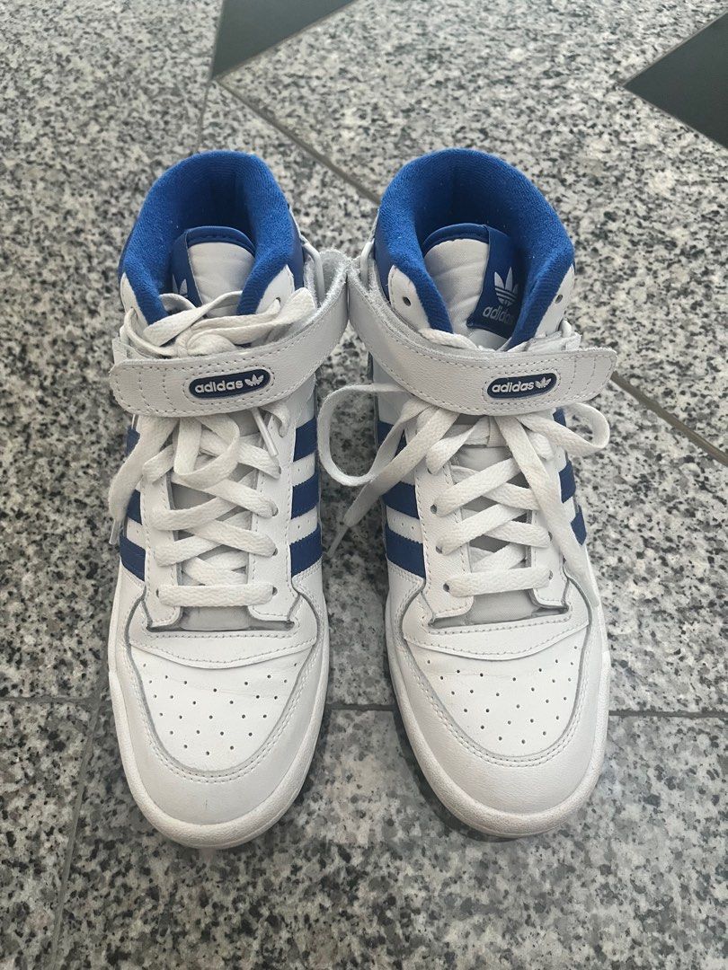 Adidas Forum Hightops Royal Blue, Women's Fashion, Footwear, Sneakers on  Carousell