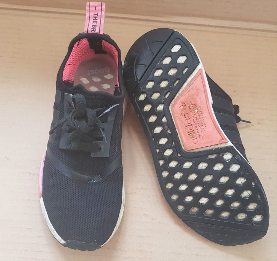 Adidas nmd r1 top womens black peach