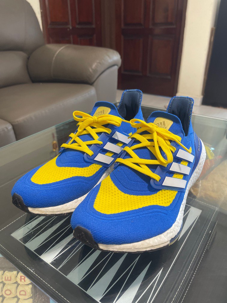 Adidas ultra top boost blue yellow