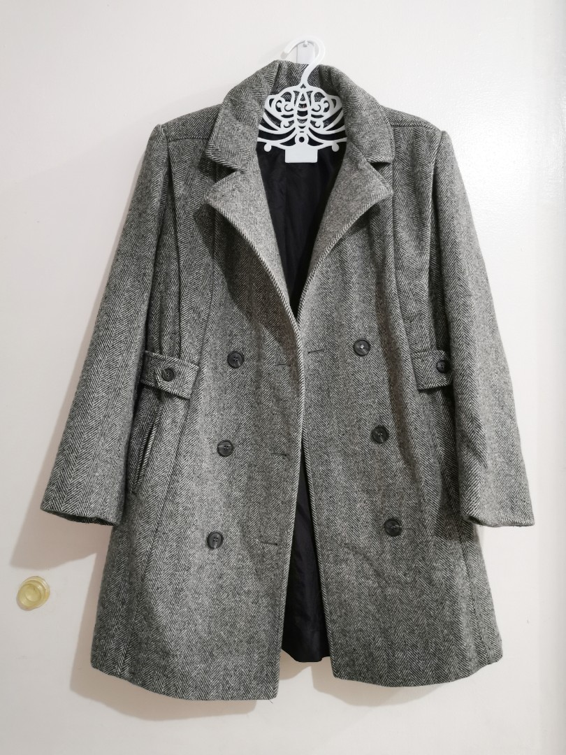 ALORNA Gray Fall/Winter Wool Coat on Carousell