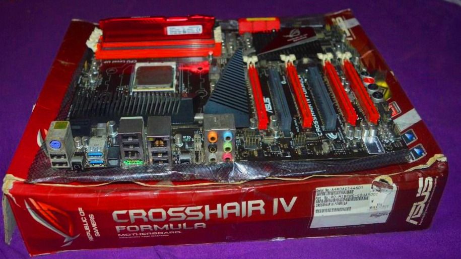 Asus ROG Gaming Motherboard Bundle with 2.8ghz processor 8GB ram hyperx (Category: Computer Parts) located in Paranaque City. Submitted by blitz.wiz (Listing ID 1251359322, Image 1). Description: 🔥ALL WORKING!!🔥 Asus ROG Crosshair 4 Formula ASKING FOR DETAILS NOT INCLUDED ON THIS DESCRIPTION WILL NOT BE ENTERTAINED! MAKE READING A HABIT. Bundle Only ✔️ Asus ROG Crosshair 4 Formula ✔️ 8GB Red HyperX DDR3 ✔️ AMD Phenom 2 x6 core 2.8Ghz ✔️ with bo