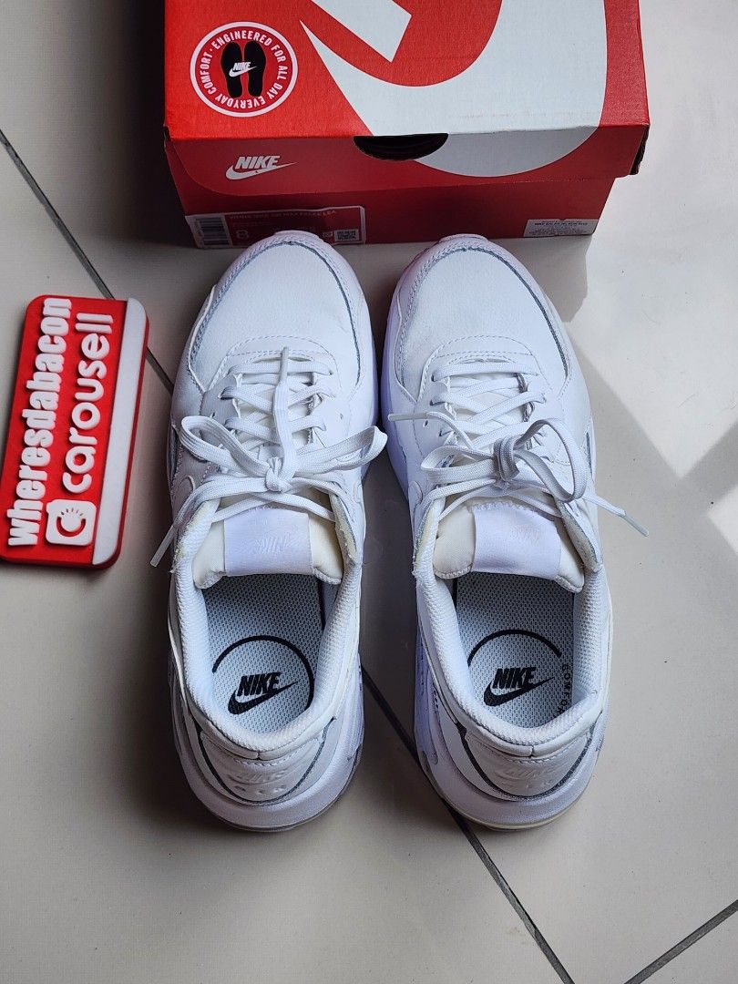 Auth US 8 Nike Air Max Excee Lea Shoes white women s