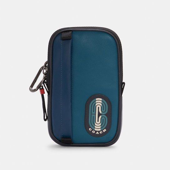 Hybrid pouch 8 in sales colorblock with coach patch