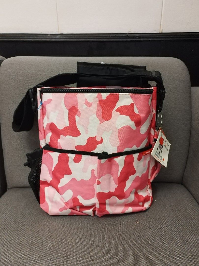 Authentic Gaurantee Skip Hop Duo Signature Diaper Bag Como Pink