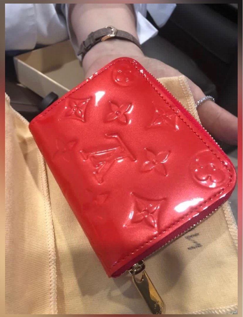 Louis Vuitton, Bags, Authentic Louis Vuitton Vernis Zippy Wallet Long  Purse Red
