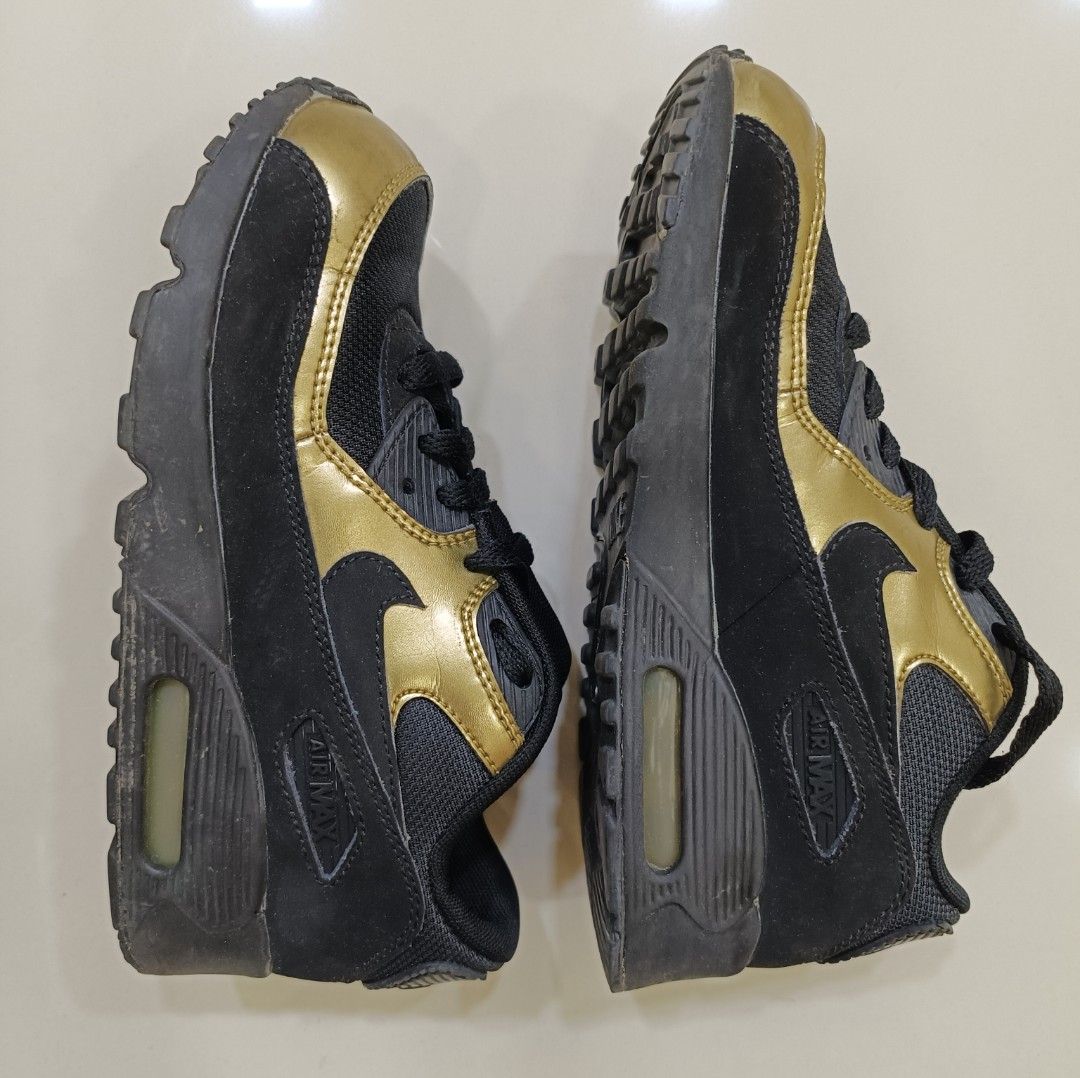 Authentic Nike Air Max Shoes from UK Black Gold Color Babies