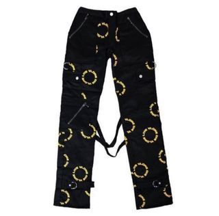 Authentic VLONE Bondage Cargo Pants Black Yellow SS18