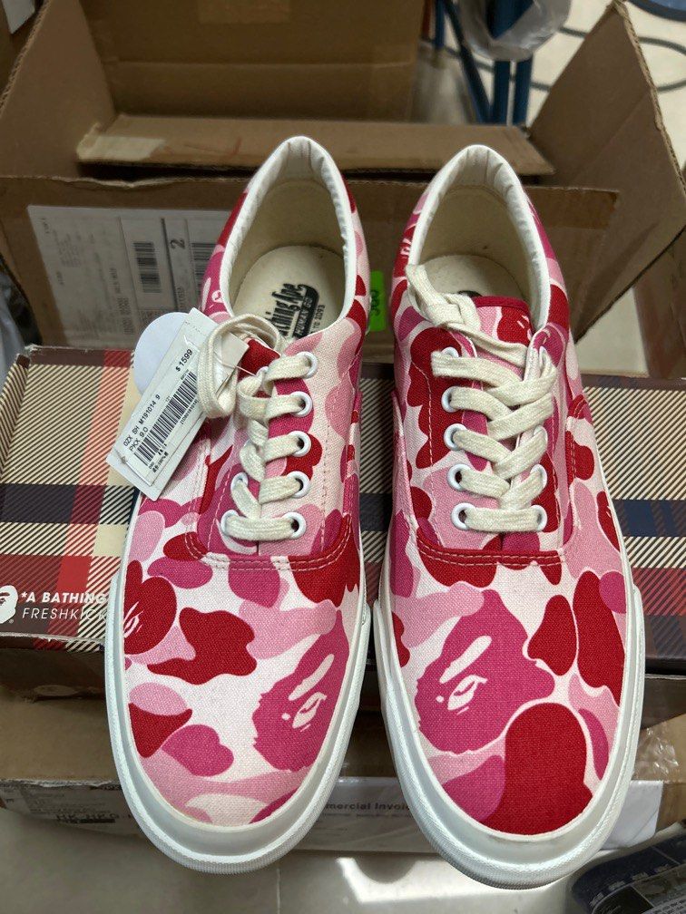 Pink bape vans outlet