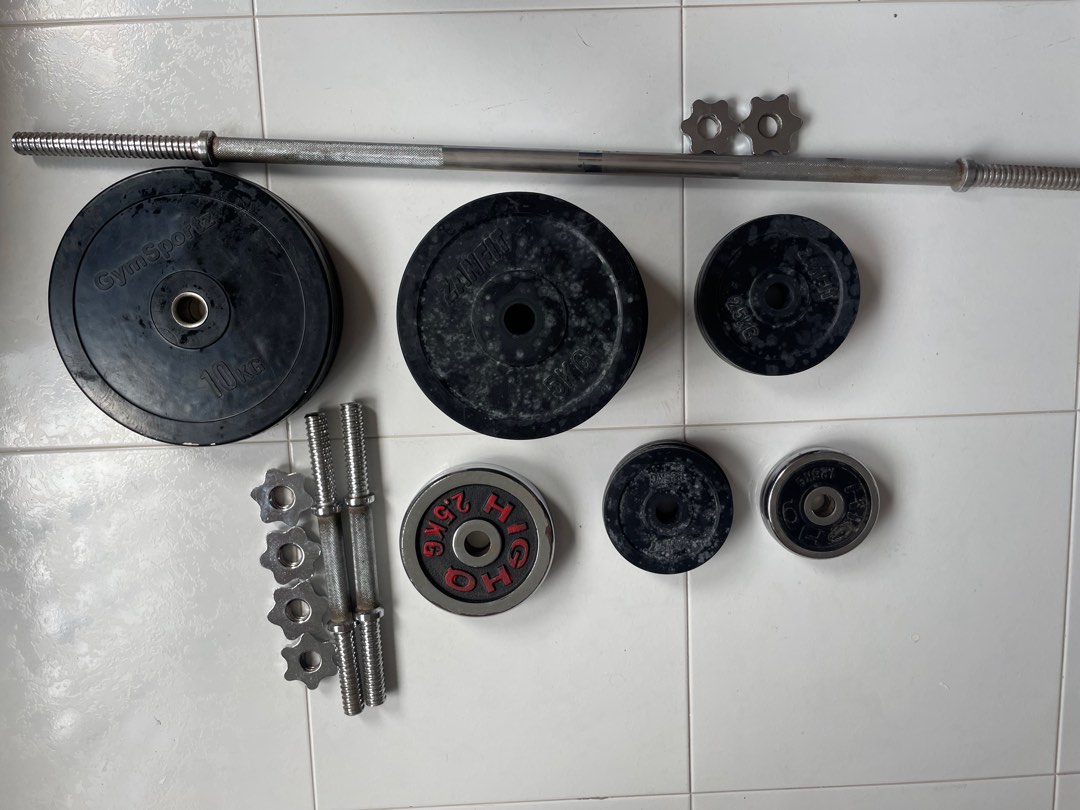 Barbell dumbbell weights, Sports Equipment, Exercise & Fitness, Weights