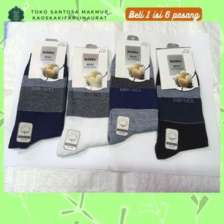 Beli 1 dapat 6 pasang Kaos kaki Pria Kantoran Dewasa Sebetis Belang JuJube