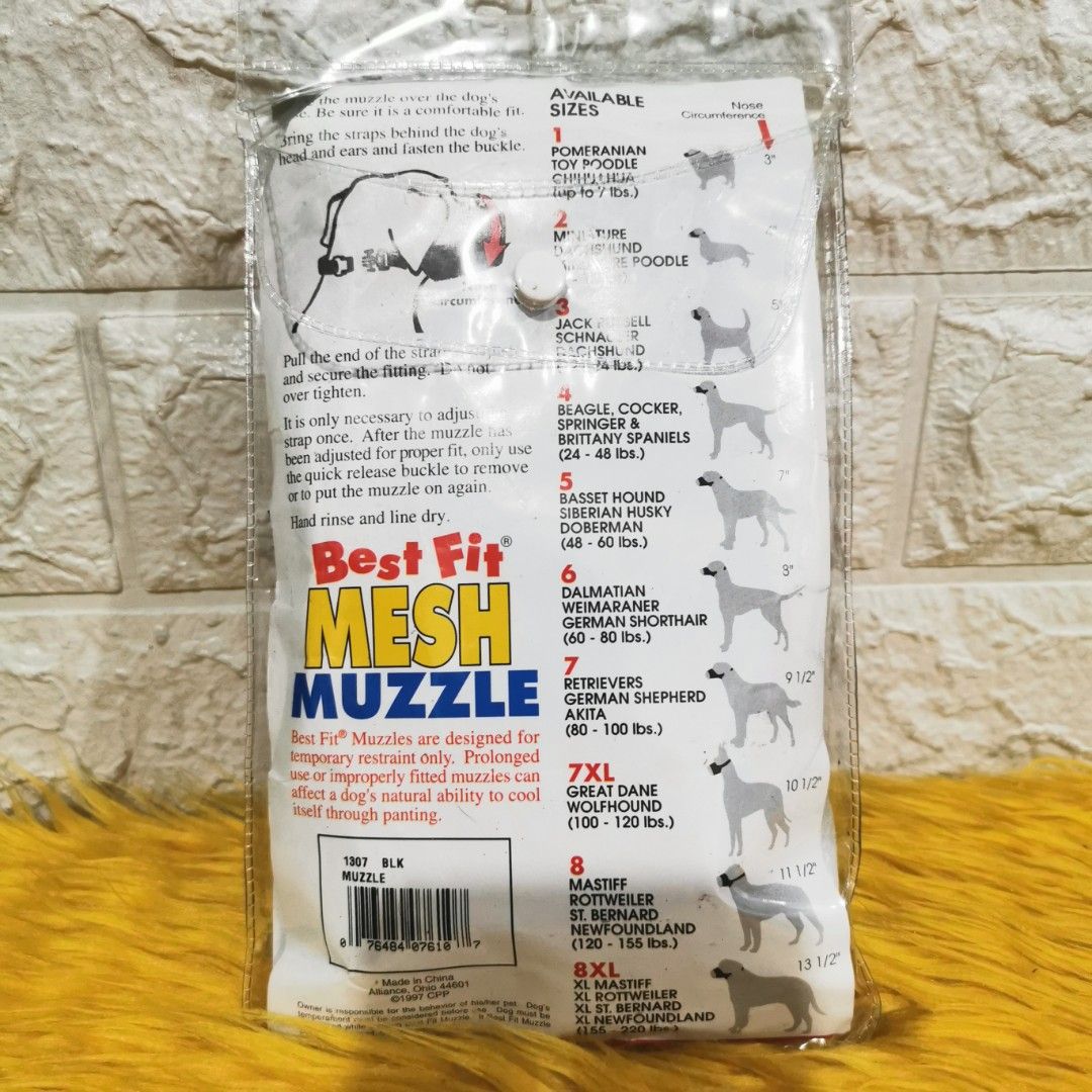 Best Fit® dog mesh muzzle, size 7 (Category: Homes & Other Pet Accessories) located in Kawit. Submitted by thrift_nook (Listing ID 1251451391, Image 2). Description: .