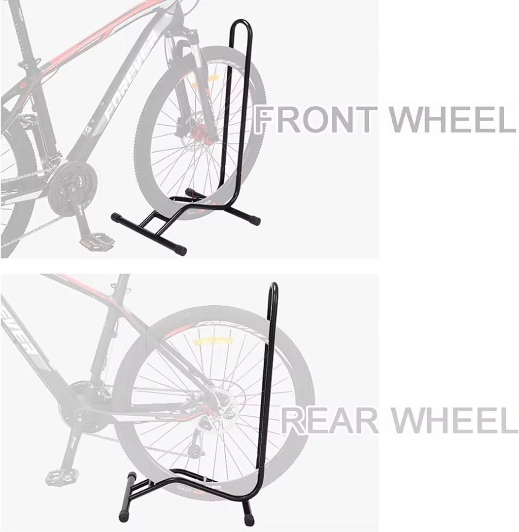 Bicycle Floor Stand L Type Bike Parking Rack for Tires Bikes Indoor ...