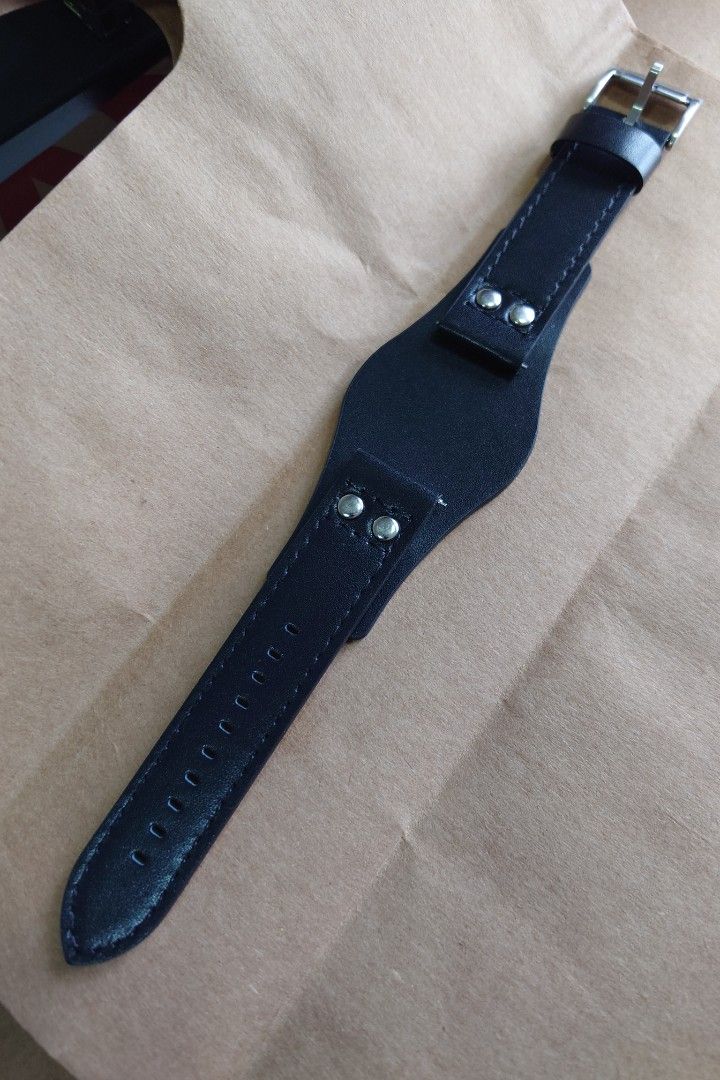 Leather cuff sales watch strap 22mm