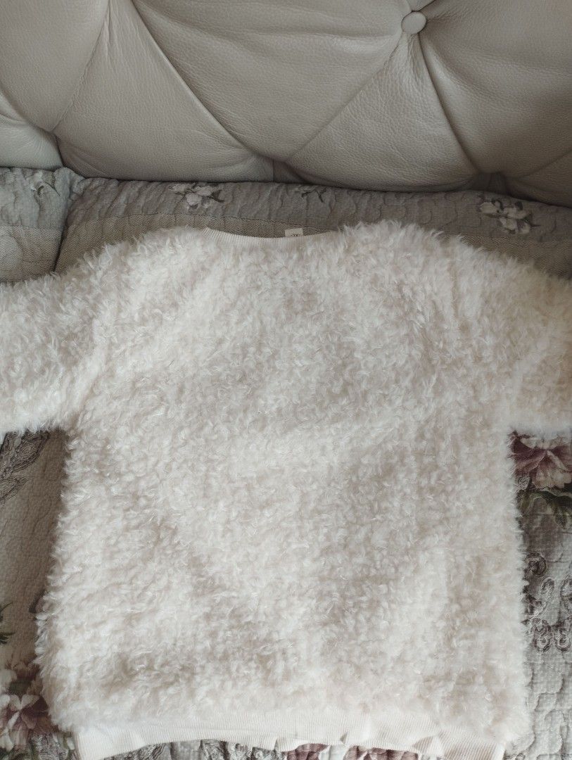 White on sale fluffy sweater