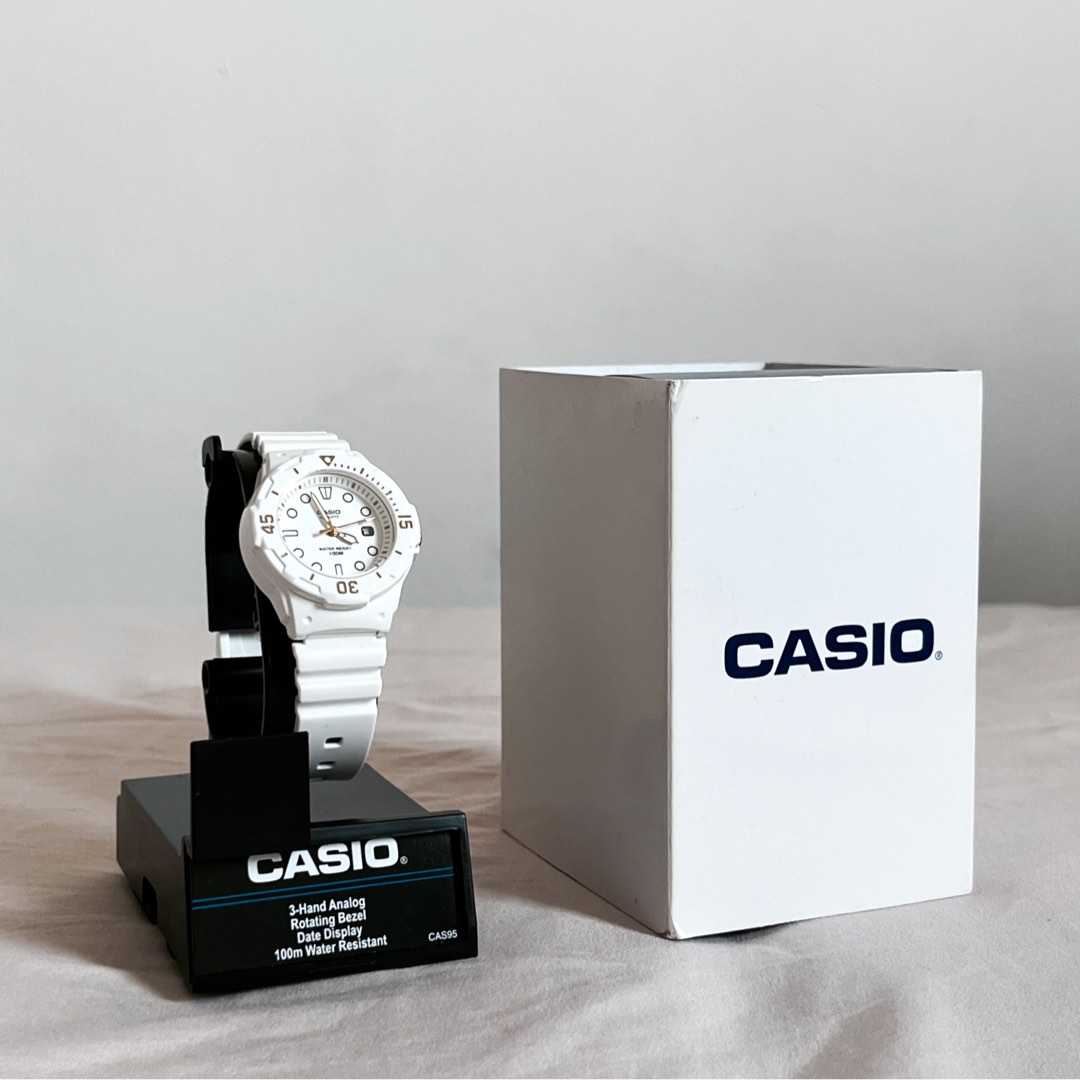 Casio 3 hand analog rotating bezel hot sale