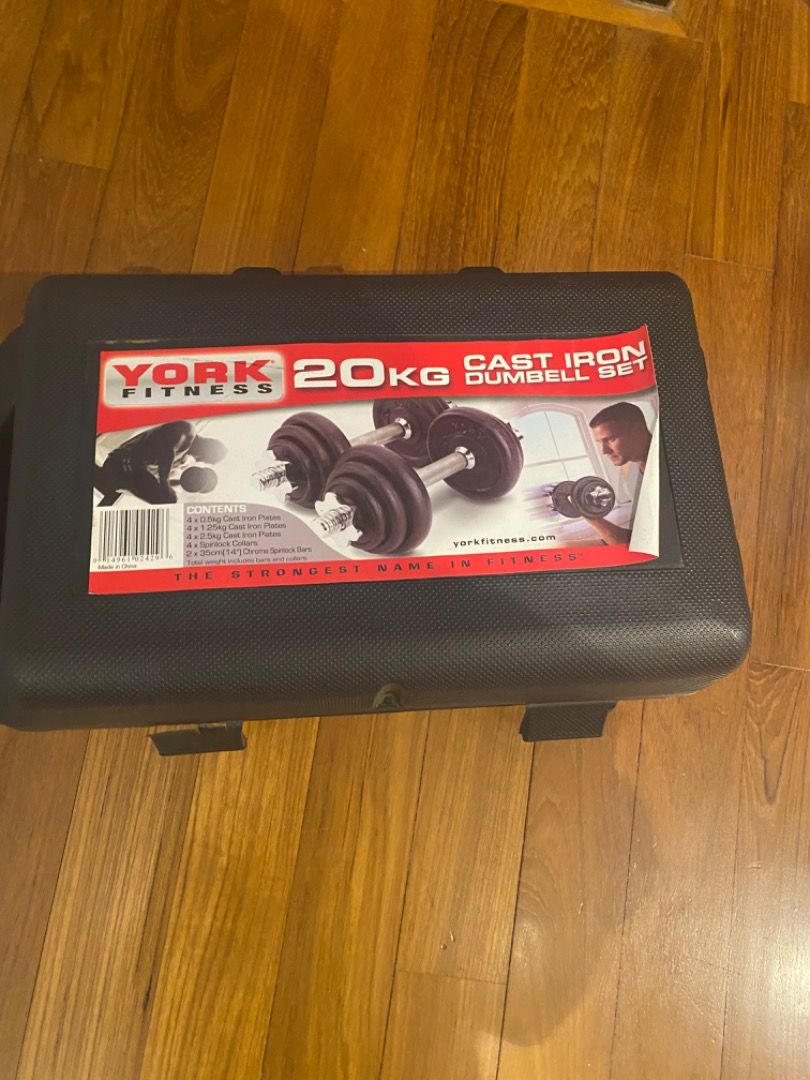York 20kg cast iron dumbbell hot sale set