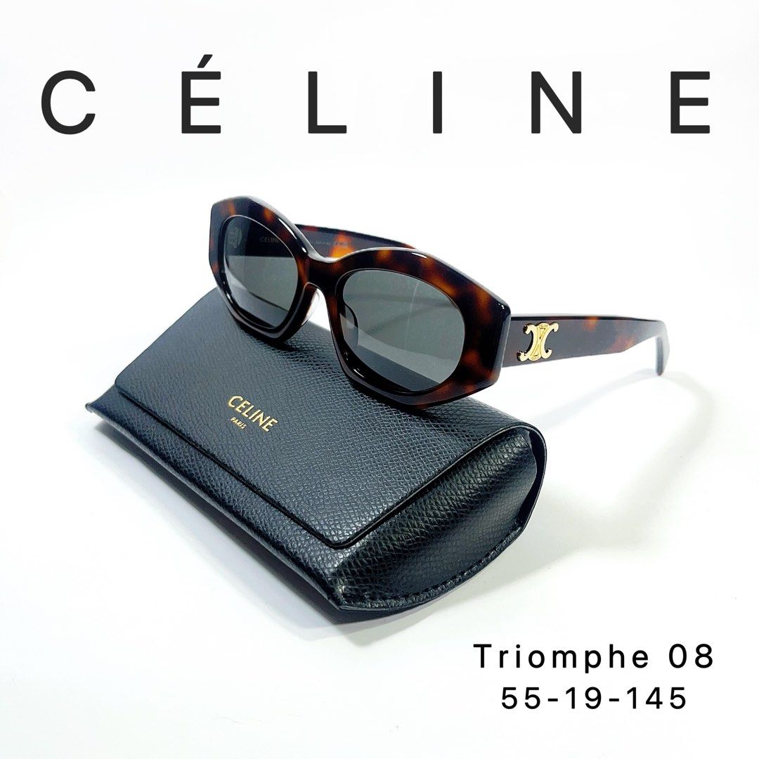 Celine TRIOMPHE 08 CL40238U Sunglasses in Red Havana 55 19