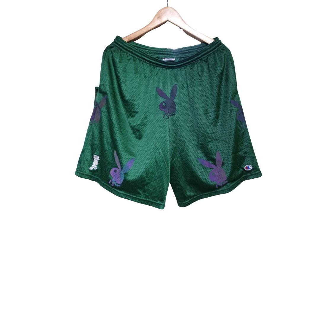Champion x Playboy x QTFL jersey shorts