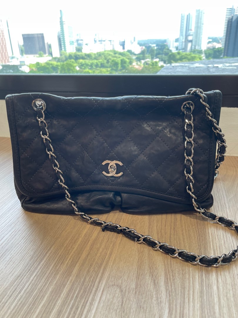 Chanel distressed leather chain bag Luxury Bags Wallets on Carousell