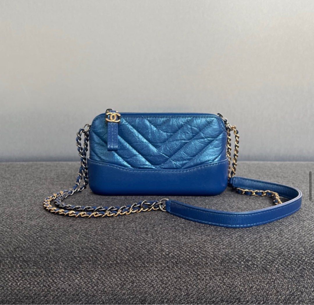 Chanel Gabrielle Woc Double Zip Clutch Wallet on Chain Bag
