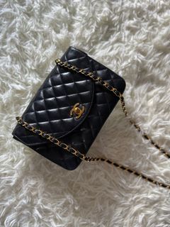 Chanel Vintage Quilted Flap Bag Chocolate Lambskin, Luxury, Bags & Wallets  on Carousell