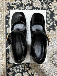 Charles & Keith Patent Buckled Mary Jane