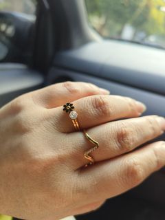 Cincin cantik titanium size 7 set