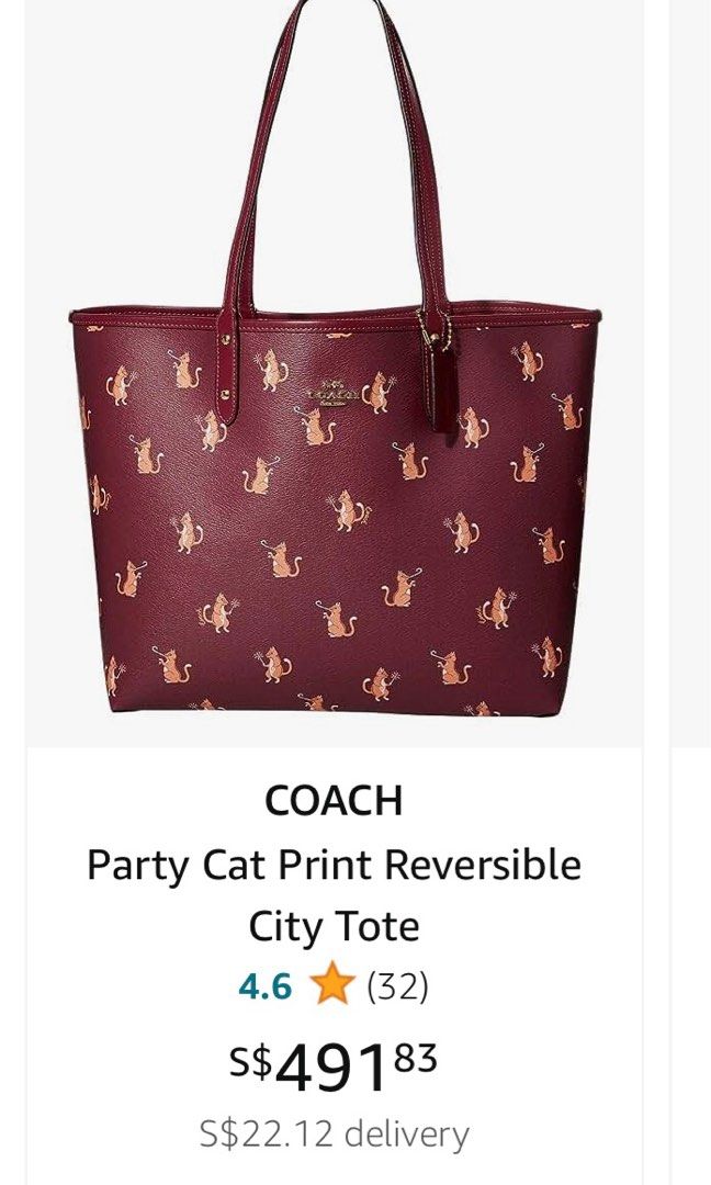 Coach party cat tote 2025