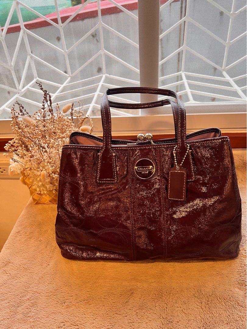 Coach maroon purse leather - Gem