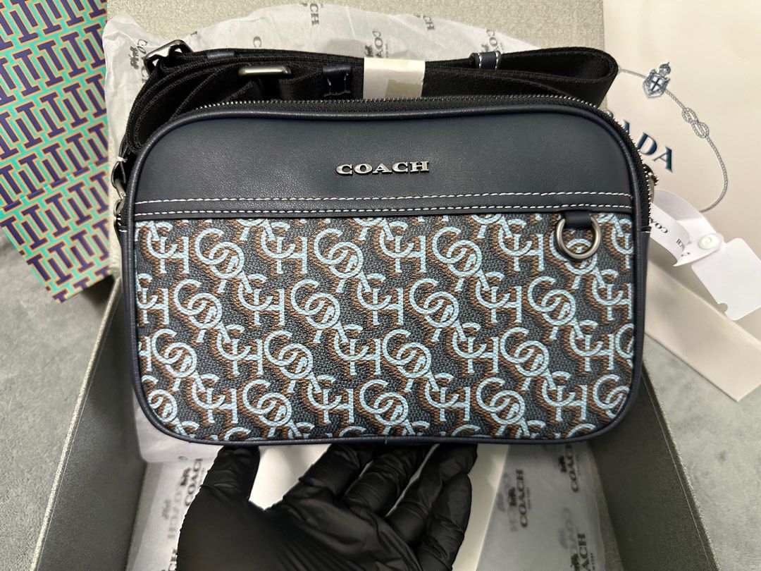 Coach metallic clearance signature camera bag