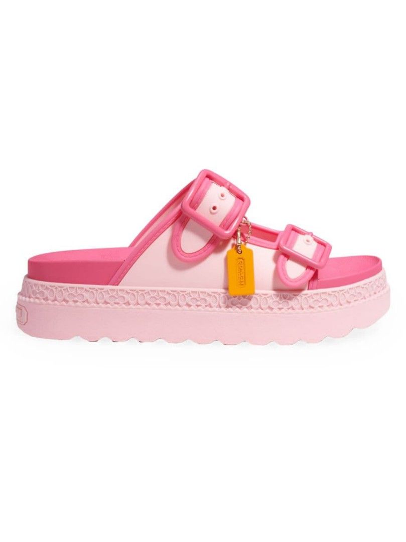 Pink sale coach sandals