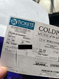 Coldplay Ticket Manila Day 1