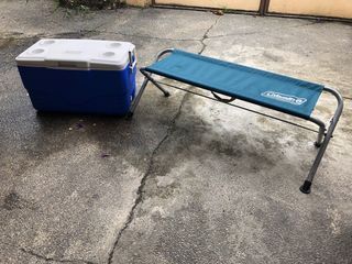 Coleman Cooler and Foldable chair
