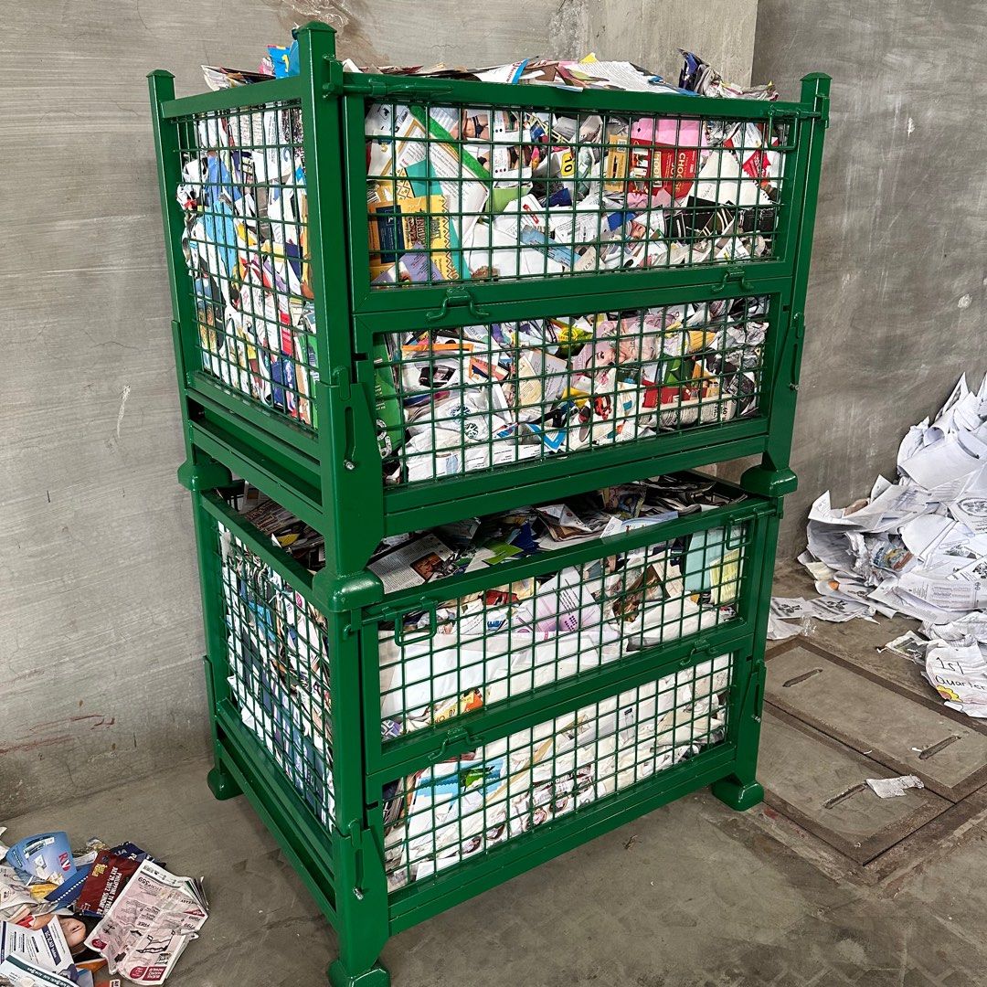 Collapsible Stackable Storage Steel Crate on Carousell