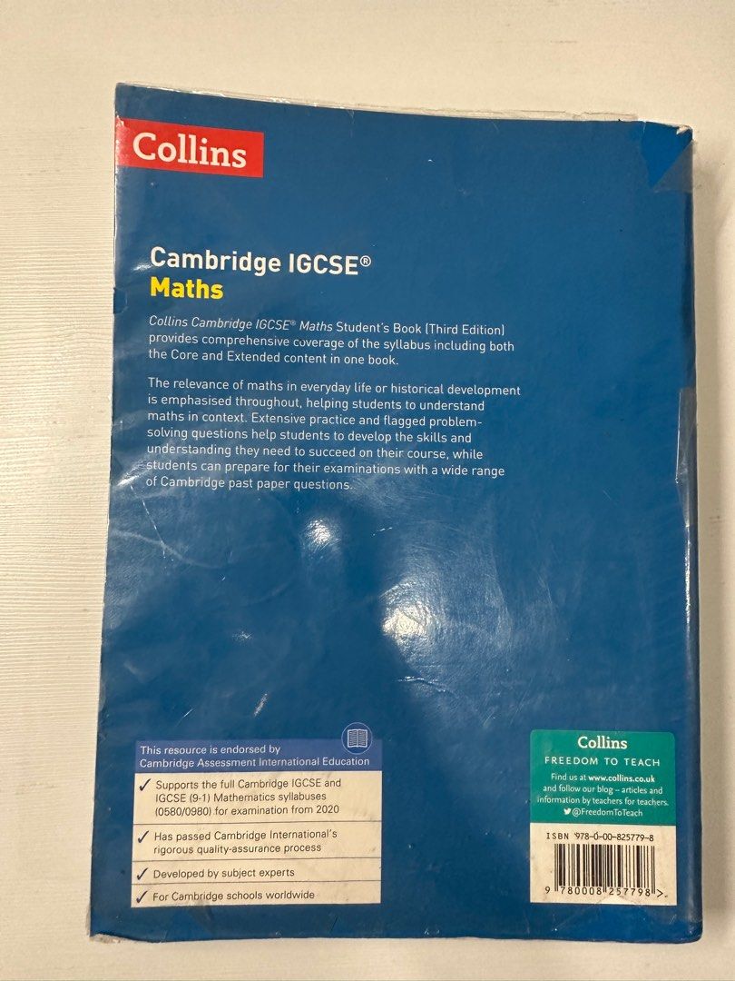 Collins igcse maths textbook hobbies toys books magazines