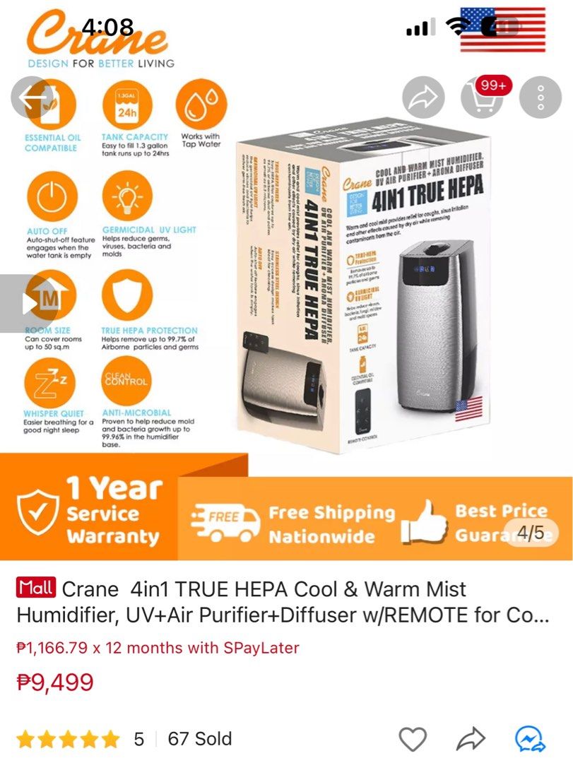Crane 4 in 1 true hepa review shop