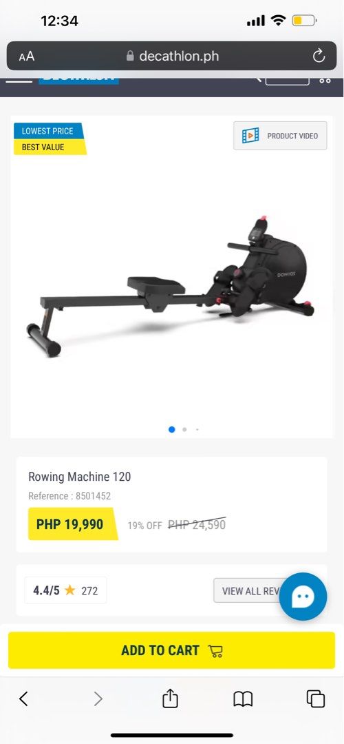 Decathlon Rowing Machine 120, Sports Equipment, Other Sports Equipment