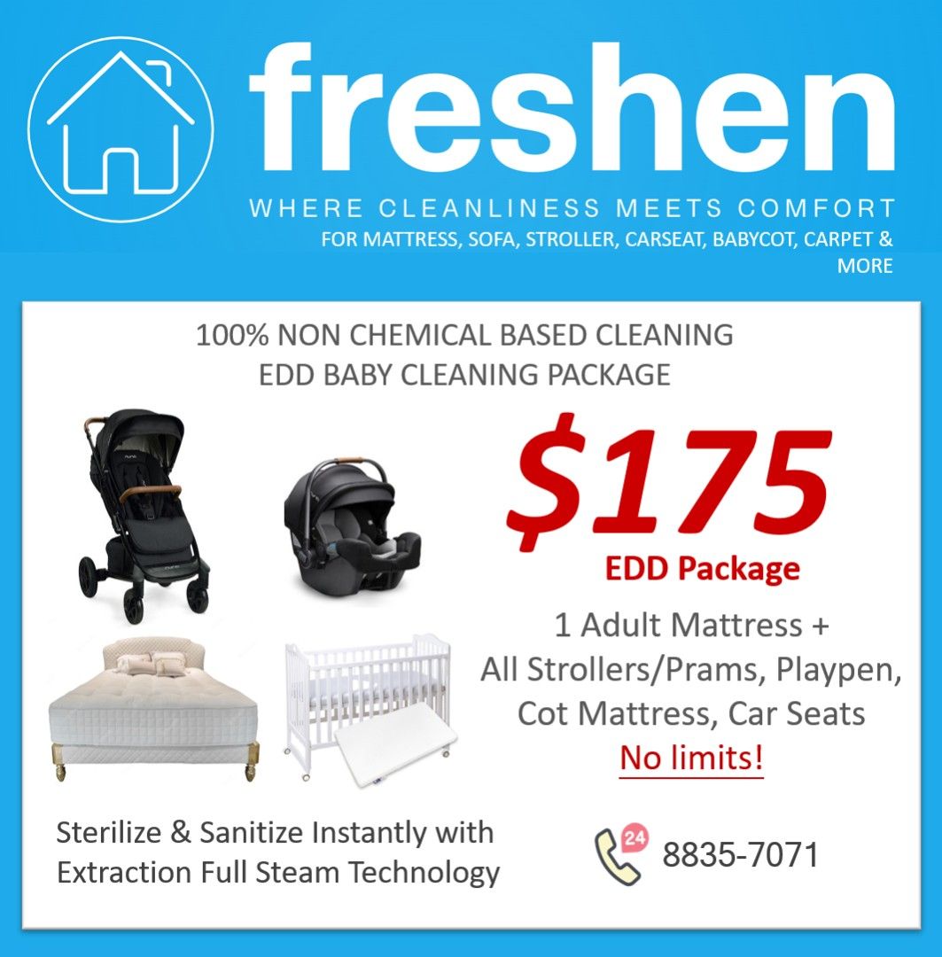 Steam clean pram clearance