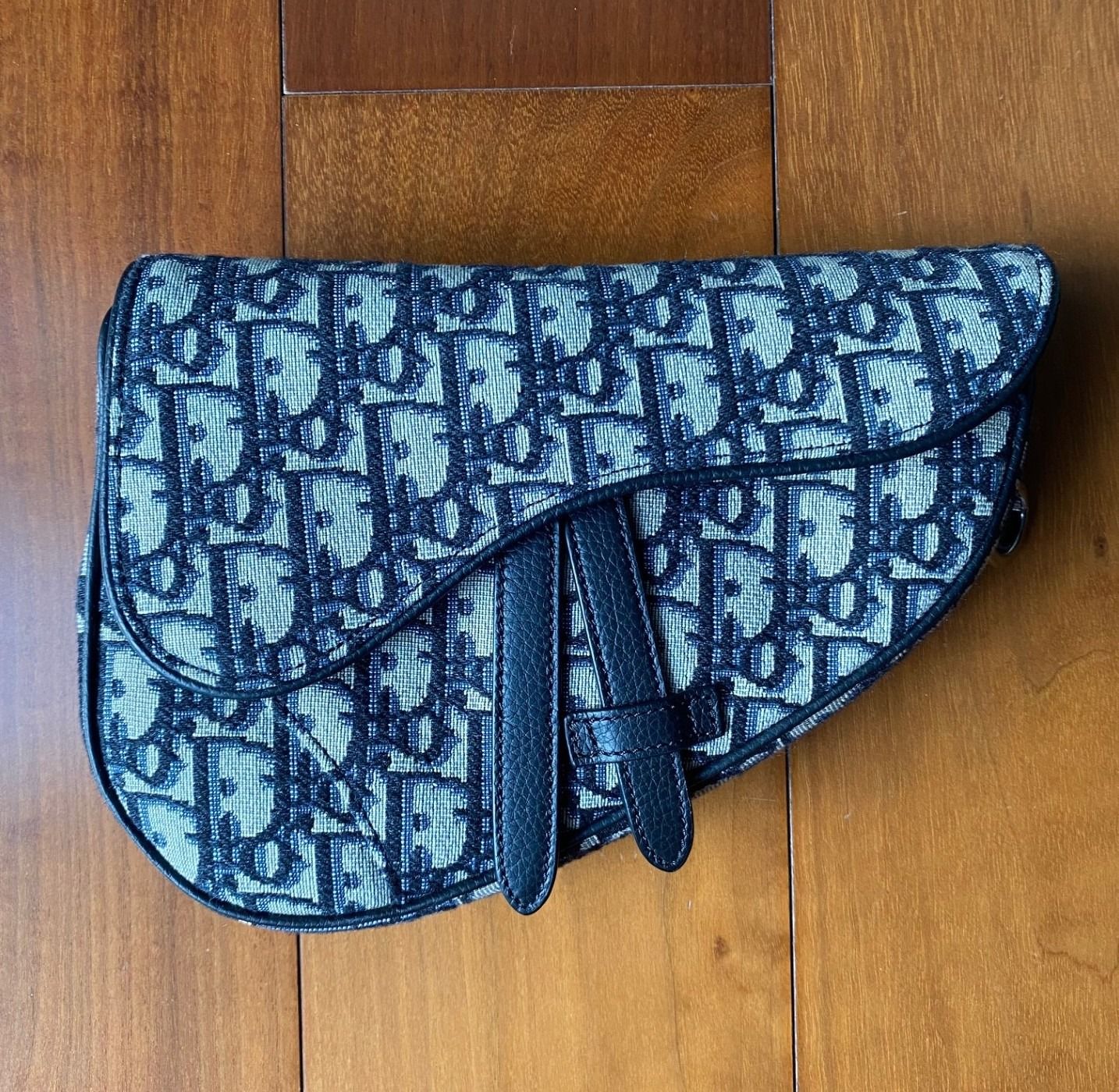 Mini Blue Dior Oblique Saddle Bag, Luxury, Bags & Wallets on Carousell