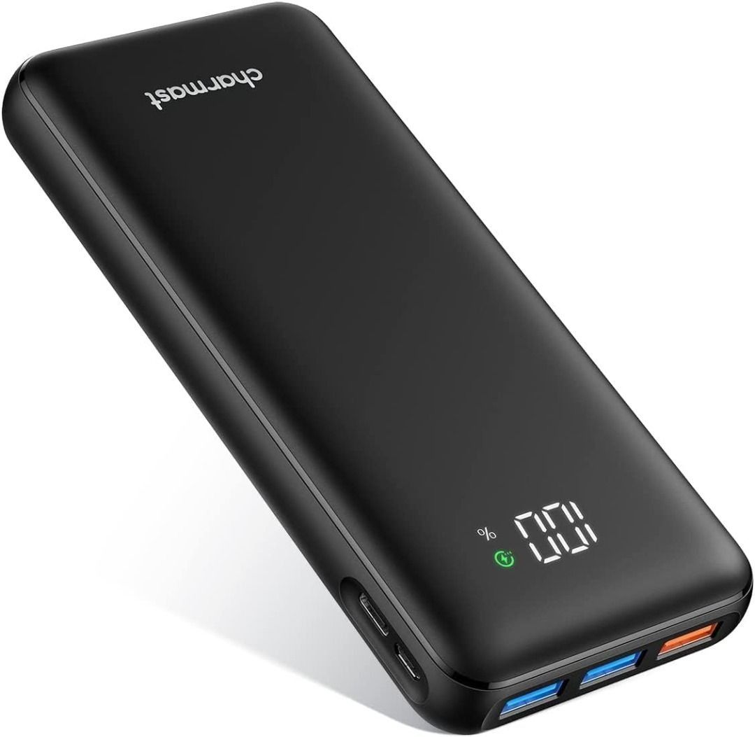 DISCOUNTED! Charmast Power Bank 23800mAh 20W PD & QC 3.0, 4 Output & 2  Input Portable Charger, LED Dispaly Fast Charging External Battery Pack