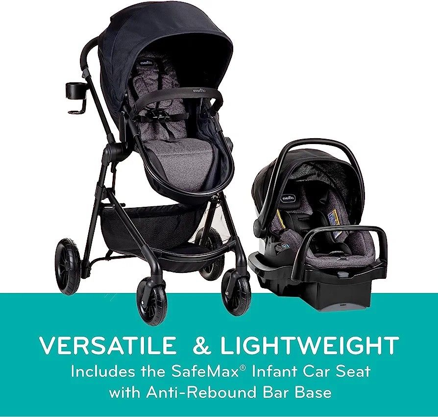 Evenflo Pivot Modular Travel System Carseat Bassinet Stroller