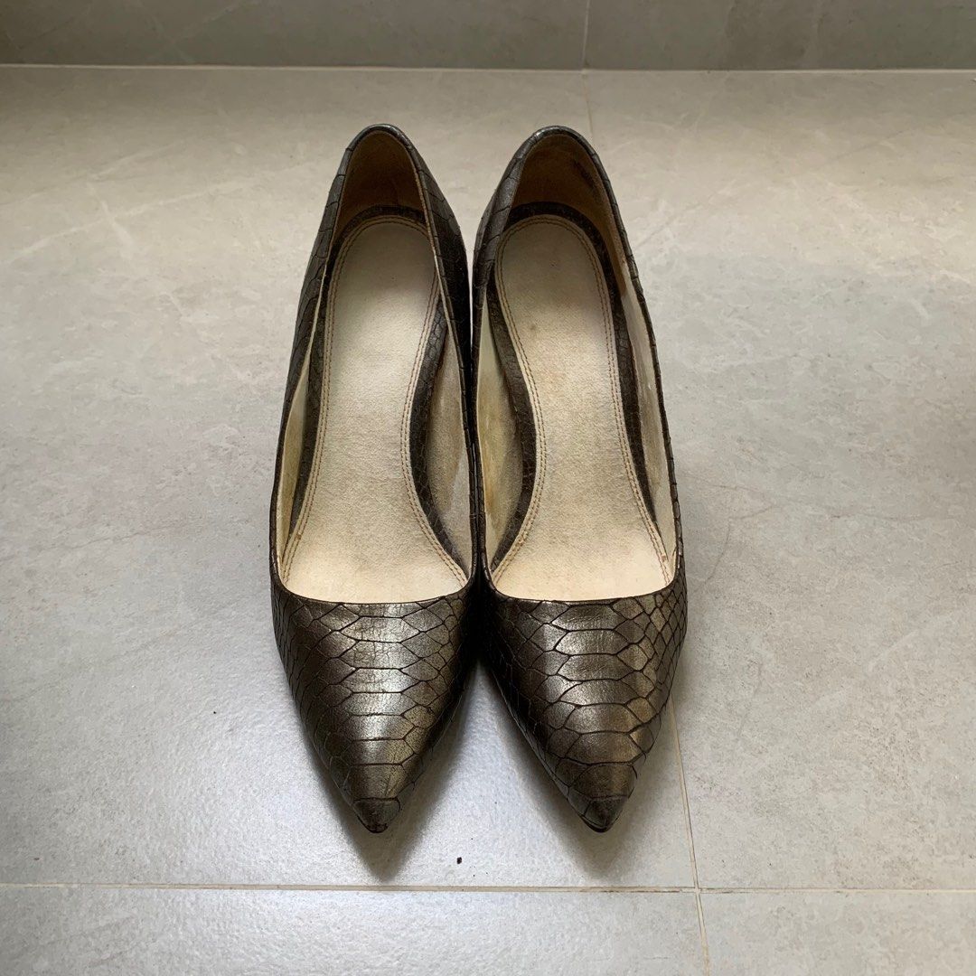 Faux deals snakeskin heels