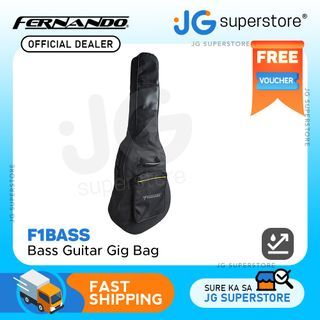 Fernando GT-F1BASS Electric Bass Guitar Gig Bag with Foam Padding and Water Resistant Oxford Cloth Lining and Two Accessory Pockets | JG Superstore