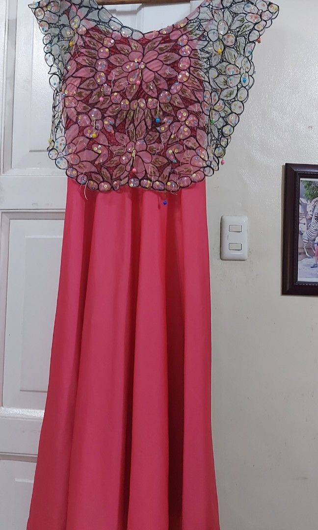 Filipiniana pink dress, Women's Fashion, Dresses & Sets, Traditional ...