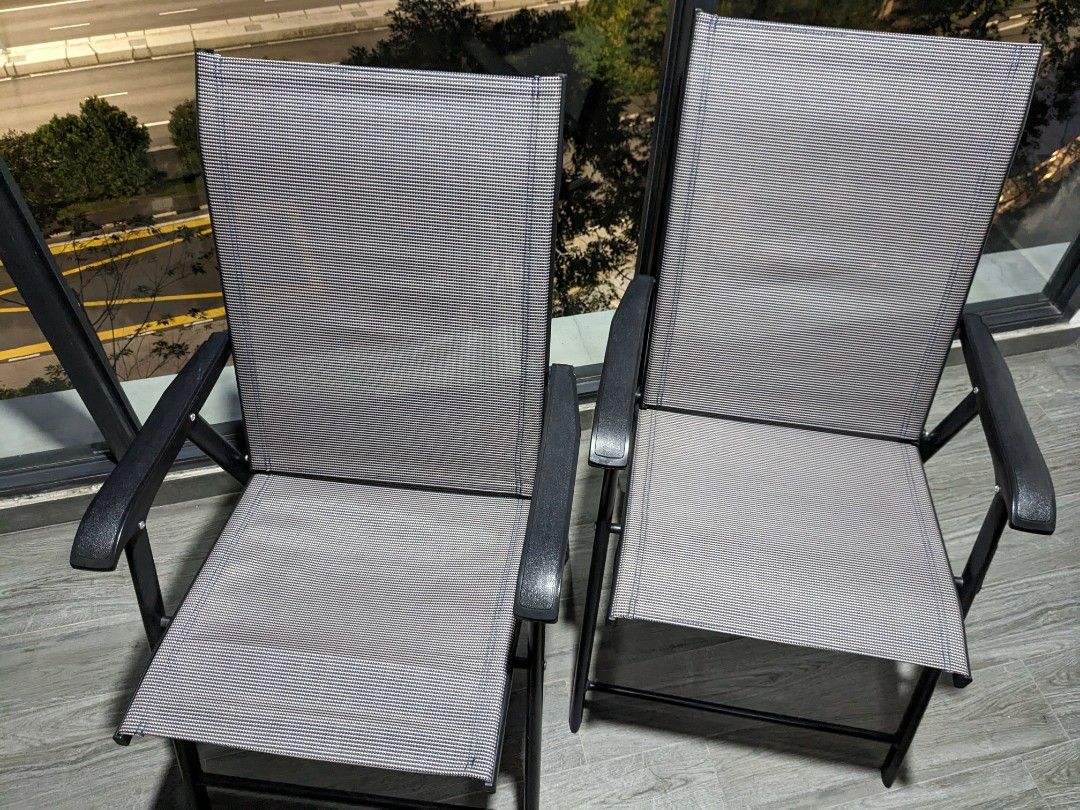 Foldable chair with armrest (1 pc) (Category: Chairs) located in Singapore. Submitted by ordino (Listing ID 1251421634, Image 1). Description: Price is for 1 chair. Elegant look foldable chair with armrest. Rigid build with smooth folding mechanism. Can be used indoor or outdoor..