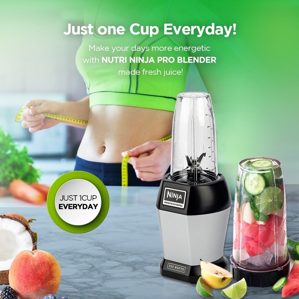 Nutri Ninja Pro blender BL450 Black & Silver 900 watts , TV & Home  Appliances, Other Home Appliances on Carousell