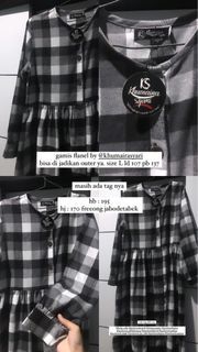 gamis dress outer flanel