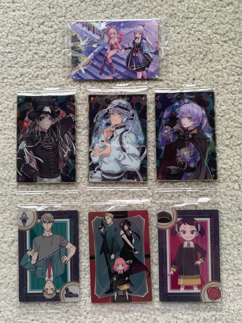 [WTT/WTS] Genshin Impact, Twisted Wonderland, Spy x Family Wafer Cards