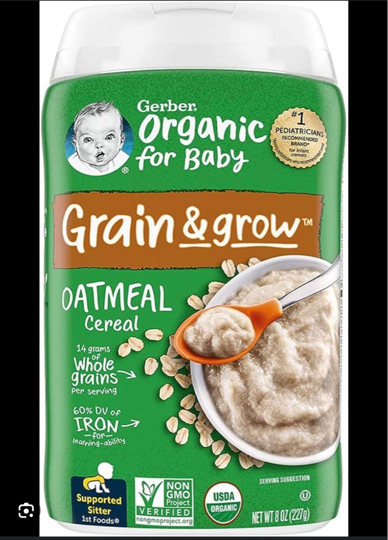 Gerber Organic Oatmeal Cereal, Babies & Kids, Nursing & Feeding